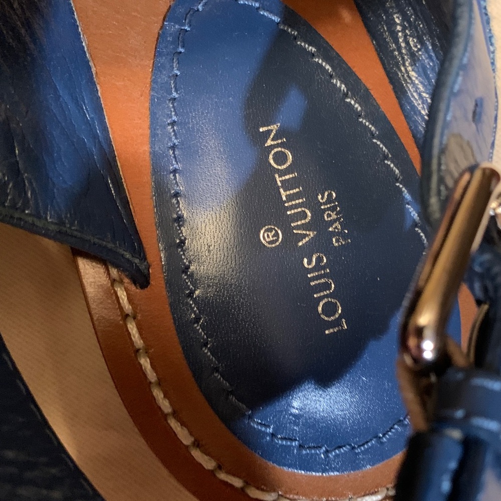 Rare brand new authentic denim collection Louis Vuitton sandals size 37 ( US 7) - Picture 6 of 17